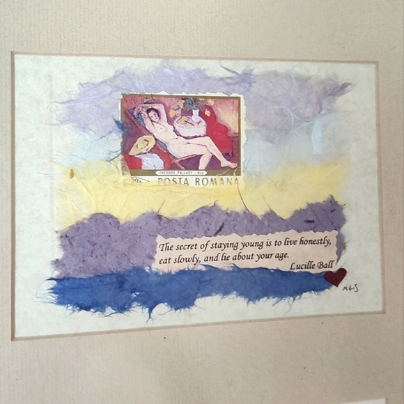 Martha Johnson Mixed Media Collage Framed Art - Picture 3 of 11